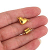 Stainless Steel Love Shape Magnetic Buckle Pendant Leather Bracelet Jewelry Making Accessories With Electroplating