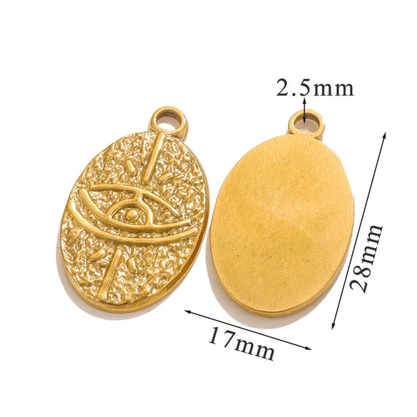 Stainless Steel Love Shape Tarot Sun Star Inspired Electroplated Necklace Pendant Jewelry Accessories