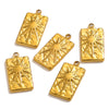 Stainless Steel Love Shape Tarot Sun Star Inspired Electroplated Necklace Pendant Jewelry Accessories