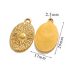 Stainless Steel Love Shape Tarot Sun Star Inspired Electroplated Necklace Pendant Jewelry Accessories