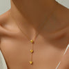 Stainless Steel Love Tassel Pendant Electroplated Clavicle Necklace For Women