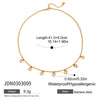 Stainless Steel Love Zircon Electroplated Bracelet And Necklace With Heart Water Drop Bell Patterns For Women