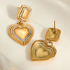 Stainless Steel Loveshaped Electroplated Earrings For Women