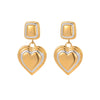 Stainless Steel Loveshaped Electroplated Earrings For Women