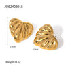 Stainless Steel Loveshaped Electroplated Earrings