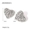 Stainless Steel Loveshaped Electroplated Earrings