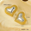 Stainless Steel Loveshaped Geometric Fashion Electroplated Women's Earrings