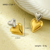 Stainless Steel Loveshaped Geometric Fashion Electroplated Women's Earrings