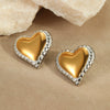 Stainless Steel Loveshaped Geometric Fashion Electroplated Women's Earrings