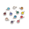 Stainless Steel Lucky Birthstone Pendant Handmade Jewelry Accessories With Hirback Pattern And Electroplating Process