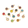Stainless Steel Lucky Birthstone Pendant Handmade Jewelry Accessories With Hirback Pattern And Electroplating Process