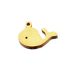 Stainless Steel Lucky Grass Crown Whale Dolphin Moon Polished Electroplated Diy Jewelry Pendant Accessories