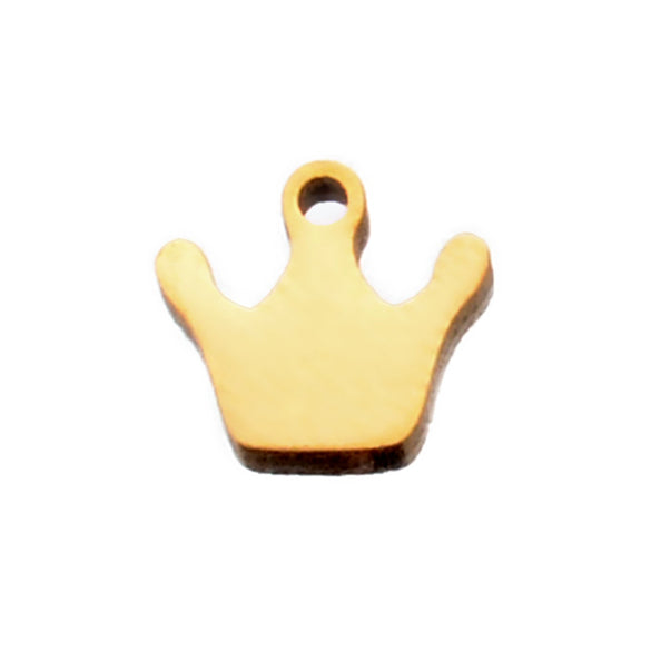 Stainless Steel Lucky Grass Crown Whale Dolphin Moon Polished Electroplated Diy Jewelry Pendant Accessories