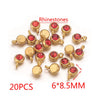 Stainless Steel Lucky Stone Pendant With Dragon Pattern And Gold Electroplating For Diy Jewelry