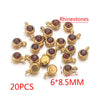Stainless Steel Lucky Stone Pendant With Dragon Pattern And Gold Electroplating For Diy Jewelry