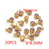 Stainless Steel Lucky Stone Pendant With Dragon Pattern And Gold Electroplating For Diy Jewelry