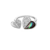 Stainless Steel Luxury Women's Ring With Colorful Enamel Sunflower And Drop Shape Electroplated