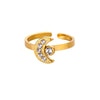 Stainless Steel Luxury Women's Ring With Colorful Enamel Sunflower And Drop Shape Electroplated