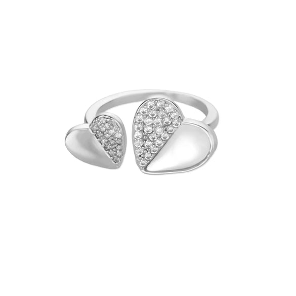Stainless Steel Luxury Women's Ring With Colorful Enamel Sunflower And Drop Shape Electroplated