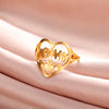 Stainless Steel MAMA Letter Heart Shape Plating Open Rings