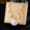 Stainless Steel Marine Life Animal Zodiac Pendant Necklace With Electroplating Little Fresh Style