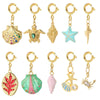 Stainless Steel Marine Life Fashion Pendant With Furnace Vacuum Plating And 18K Gold Color Preservation