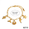 Stainless Steel Marine Life Pendant Necklace Bracelet Anklet Jewelry With Electroplating And Cross Chain