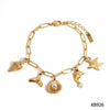 Stainless Steel Marine Life Pendant Necklace Bracelet Anklet Jewelry With Electroplating And Cross Chain
