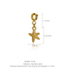 Stainless Steel Marine Life Starfish Shell Conch Love Cross Pendant Necklace Accessories With Electroplating Animal Zodiac Design