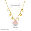 Stainless Steel Marine Series Animal Zodiac Goldplated Pendant Necklace