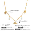 Stainless Steel Marine Series Light Luxury Elegant Clavicle Chain Necklace With Animal Zodiac Ushaped Pendant And O Word Chain Electroplating