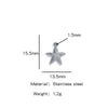Stainless Steel Marine Series Shell Conch Sea Star Jewelry Accessories Pendant With Electroplating