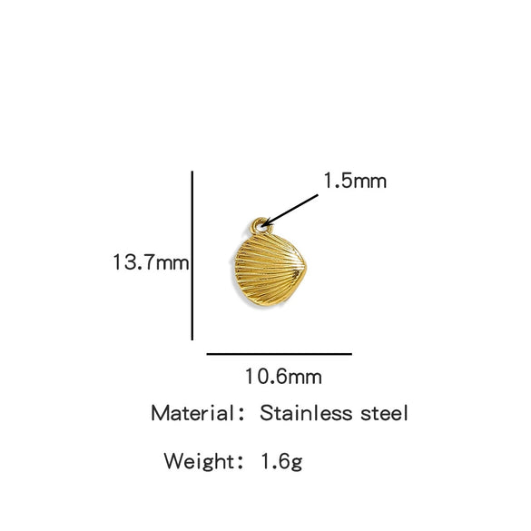 Stainless Steel Marine Series Shell Conch Sea Star Jewelry Accessories Pendant With Electroplating