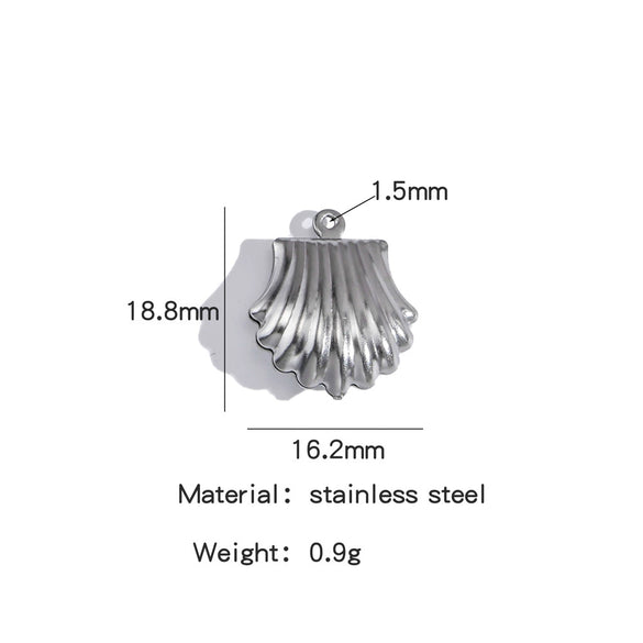 Stainless Steel Marine Series Shell Conch Sea Star Jewelry Accessories Pendant With Electroplating