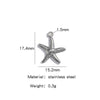 Stainless Steel Marine Series Shell Conch Sea Star Jewelry Accessories Pendant With Electroplating