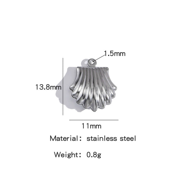 Stainless Steel Marine Series Shell Conch Sea Star Jewelry Accessories Pendant With Electroplating