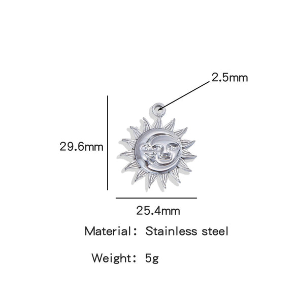 Stainless Steel Marine Series Shell Conch Sea Star Jewelry Accessories Pendant With Electroplating