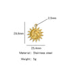 Stainless Steel Marine Series Shell Conch Sea Star Jewelry Accessories Pendant With Electroplating