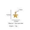 Stainless Steel Marine Series Shell Conch Sea Star Jewelry Accessories Pendant With Electroplating