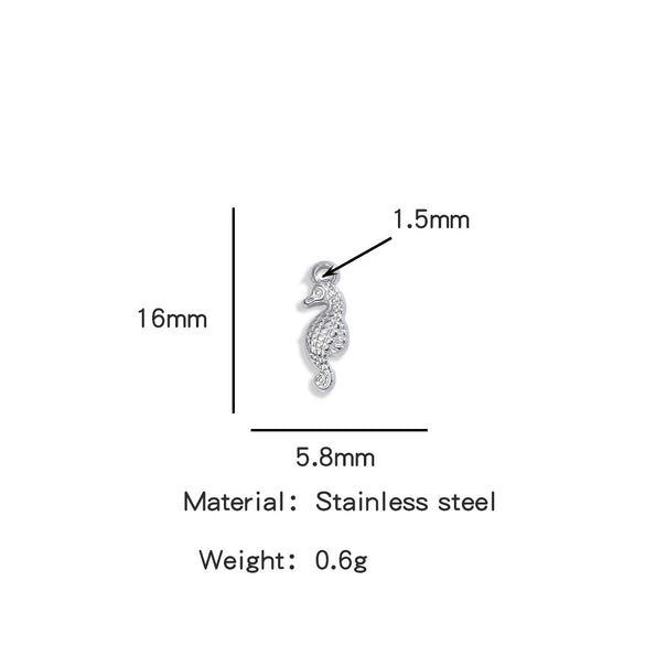 Stainless Steel Marine Series Shell Conch Sea Star Jewelry Accessories Pendant With Electroplating