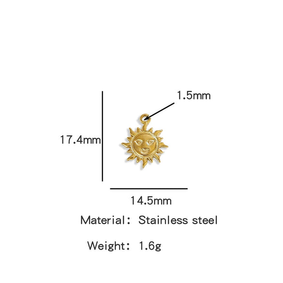 Stainless Steel Marine Series Shell Conch Sea Star Jewelry Accessories Pendant With Electroplating