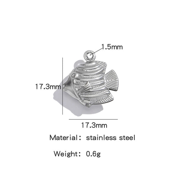 Stainless Steel Marine Series Shell Conch Sea Star Jewelry Accessories Pendant With Electroplating