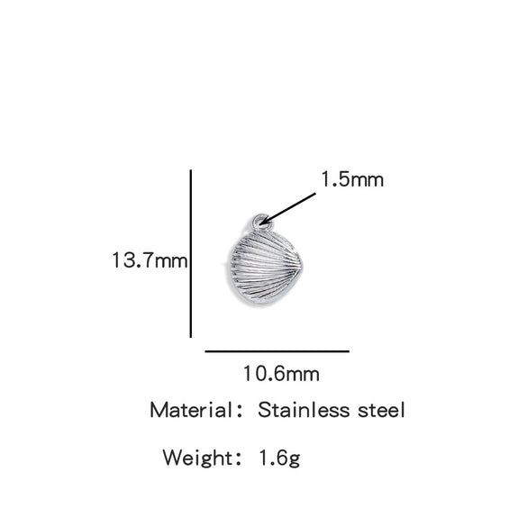 Stainless Steel Marine Series Shell Conch Sea Star Jewelry Accessories Pendant With Electroplating