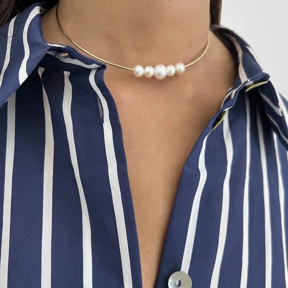 Stainless Steel Marine Shell Pendant Collar Natural Retro Fashion Women's