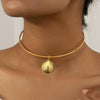 Stainless Steel Marine Shell Pendant Conch Necklace Jewelry For Women Fashion Style Gold Plated
