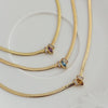 Stainless Steel Marquise Zircon Geometric Mixed Gem Inlay Necklace