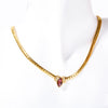 Stainless Steel Marquise Zircon Geometric Mixed Gem Inlay Necklace
