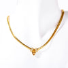 Stainless Steel Marquise Zircon Geometric Mixed Gem Inlay Necklace