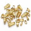 Stainless Steel Melon Buckle Golden Glossy Embossed Diy Necklace Accessories Electroplated