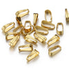 Stainless Steel Melon Buckle Golden Glossy Embossed Diy Necklace Accessories Electroplated